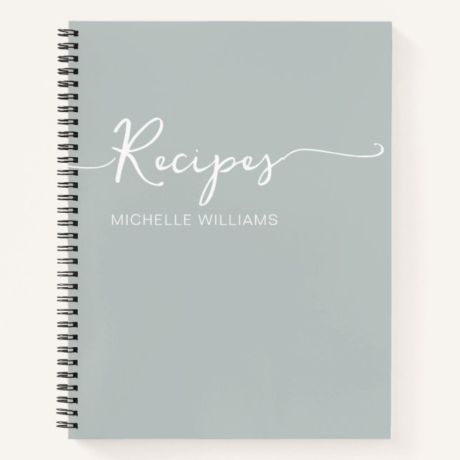 Libro de Recetas con Firma de Nombre en Monograma  (Anverso)
