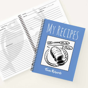 Libro de recetas con nombre del propietario