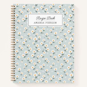 Libro de recetas Daisy Blue Cute