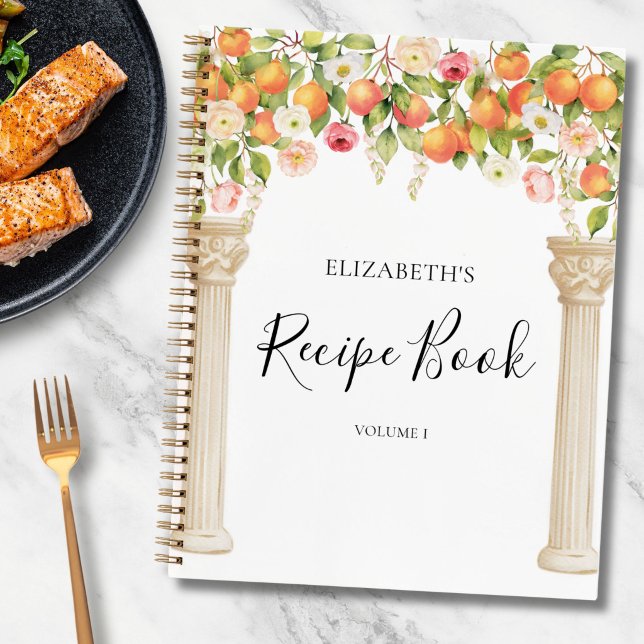 Libro de Recetas de Acuarela Personalizado Floral  (Subido por el creador)