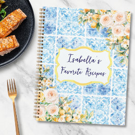 Libro de Recetas de Azulejos Florales Mediterráneo