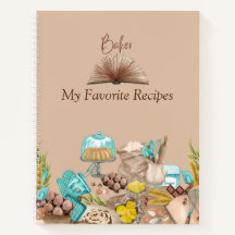 Libro de recetas de Baker personalizable