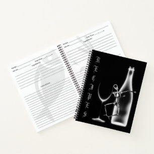 Libro de recetas de botellas de vino de rayos X -