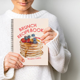 Libro de recetas de Brunch personal con Ilustracio