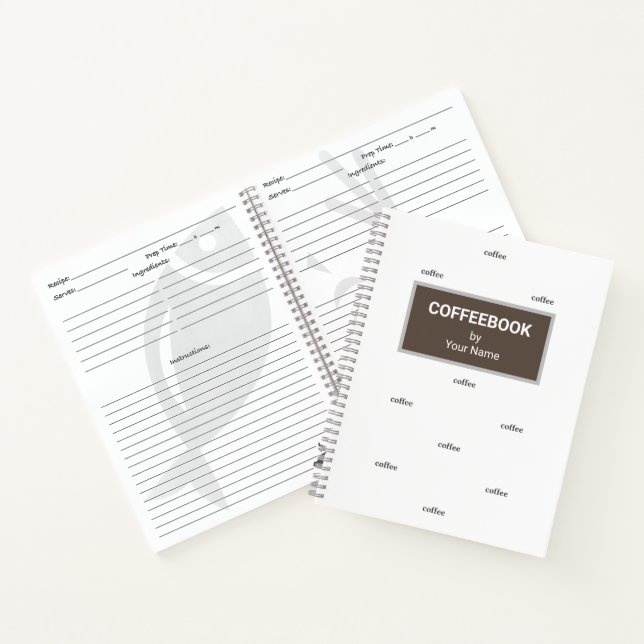 Libro de recetas de café con tu nombre (Interior)