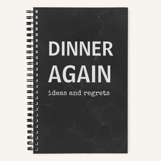 Libro de Recetas de Cena de Nuevo | Cuaderno de Co (Anverso)