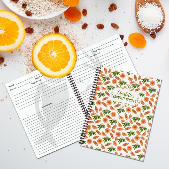 Libro de Recetas de Cocina de Acuarela Naranja Per (Subido por el creador)