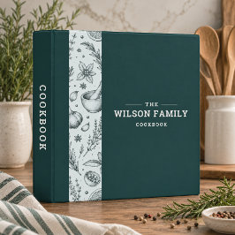 Libro de Recetas de Cocina Minimalista Azul Profun