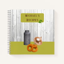 Libro de Recetas de Cocina Rústica con Nombre