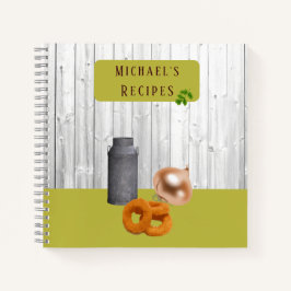 Libro de Recetas de Cocina Rústica con Nombre