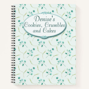 Libro de recetas de Eucalyptus con color azul clar