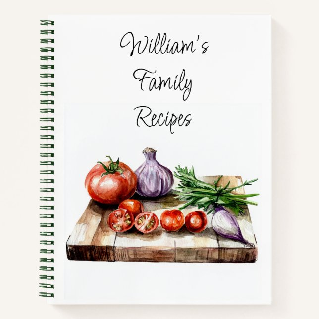 Libro de recetas de familia personalizado (Anverso)