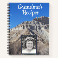 Libro de recetas de la abuela de fotografía del pa