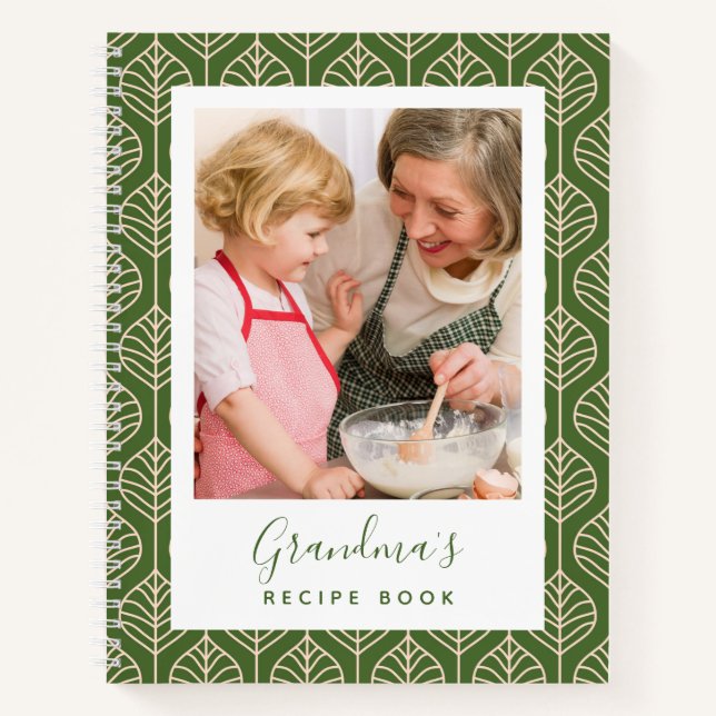 Libro de recetas de la abuela fotográfica verde (Anverso)