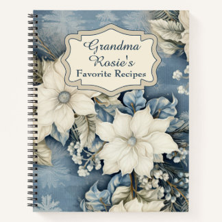 Libro de recetas de la abuela personalizado Floral