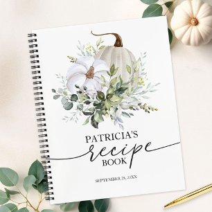 Libro de recetas de la ducha de novia verde de cal