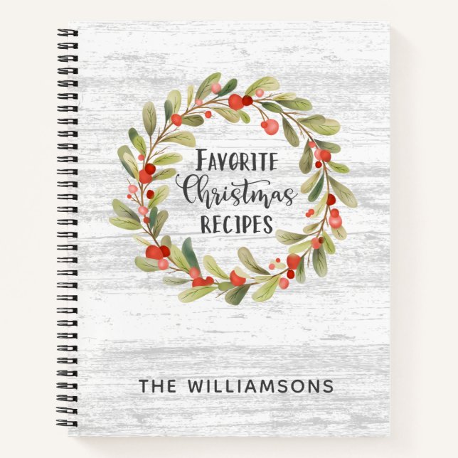 Libro de recetas de la familia de navidades (Anverso)