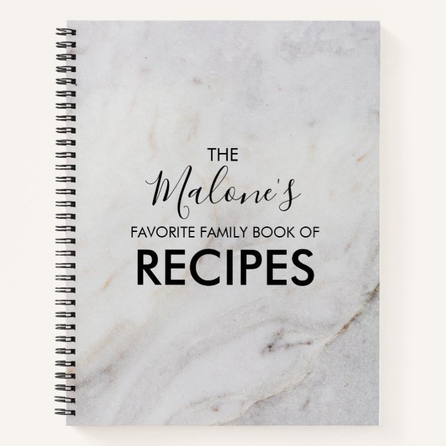 Libro de recetas de la familia favorita | Mármol (Anverso)