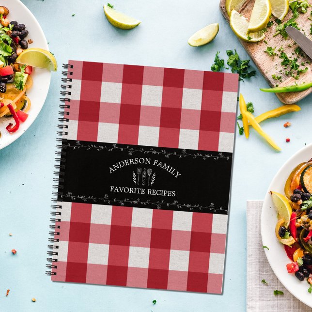 Libro de recetas de la familia Rustic Country Red  (In situ)
