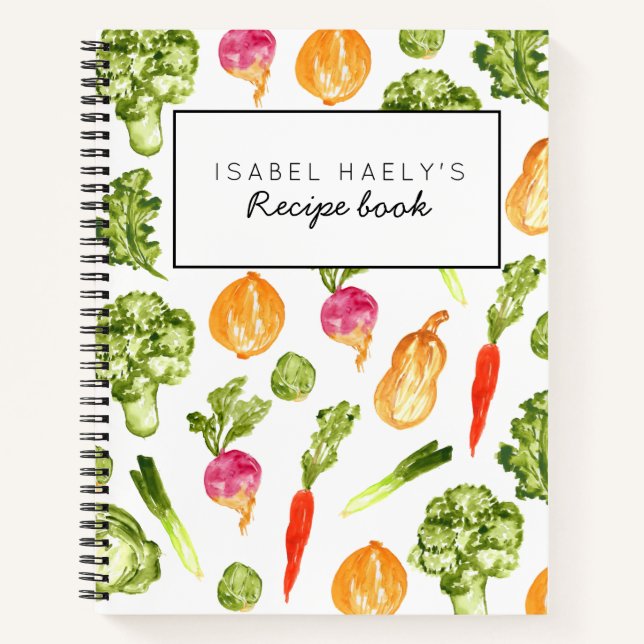 Libro de recetas de libro de cocina personalizado  (Anverso)