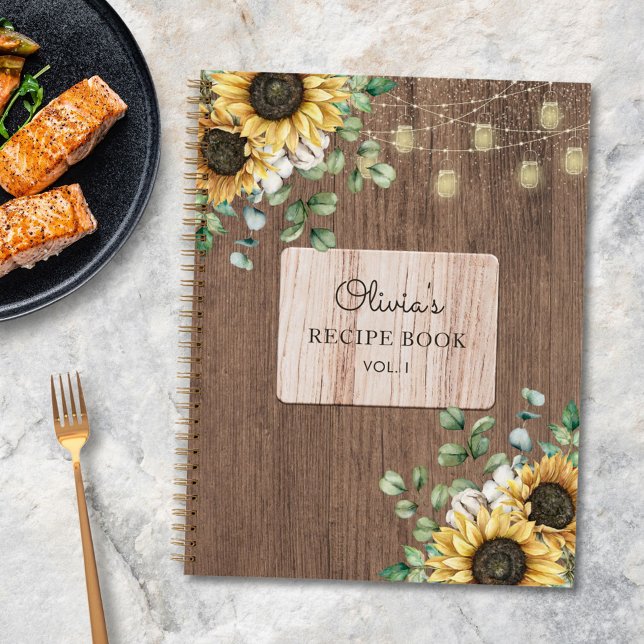 Libro de Recetas de Luces de Cuerda de Madera de G (In situ on kitchen table)