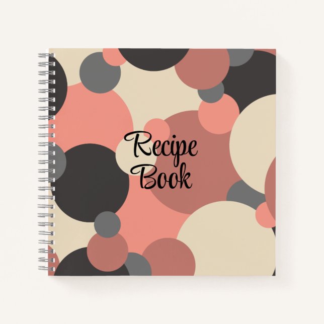 Libro de recetas de moléculas de color rojo negro (Anverso)