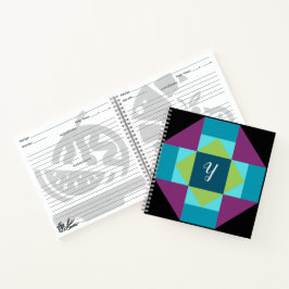 Libro de recetas de monograma Barn Quilt