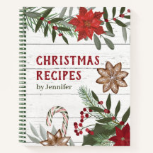 Libro de recetas de navidades con su nombre