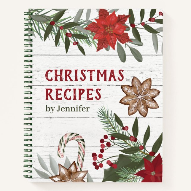Libro de recetas de navidades con su nombre (Anverso)