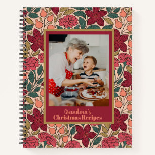 Libro de recetas de Navidades de fotografía floral