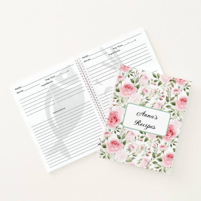 Libro de Recetas de Nombre Personalizado (Interior)