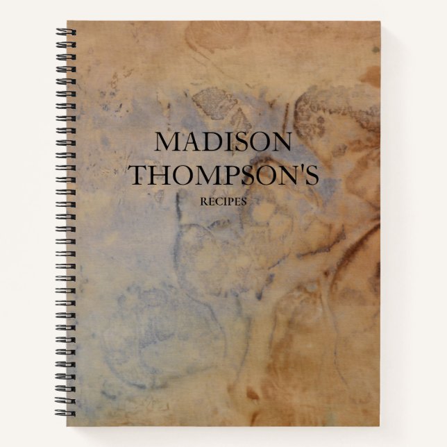 Libro de recetas de papel antiguo rústico (Anverso)