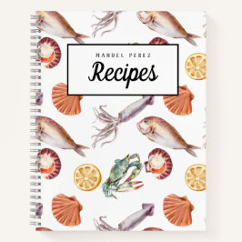 Libro de recetas de Personalizable de calamar y pe