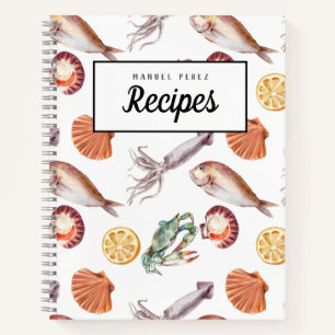 Libro de recetas de Personalizable de calamar y pe