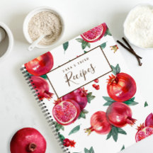 Libro de Recetas de Personalizable Pomegranate Roj