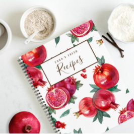 Libro de Recetas de Personalizable Pomegranate Roj