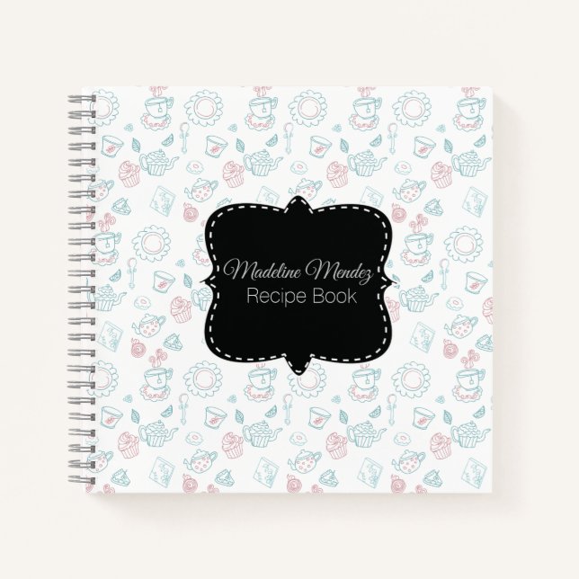 Libro de Recetas de Postres Doodles Baker Tea Time (Anverso)