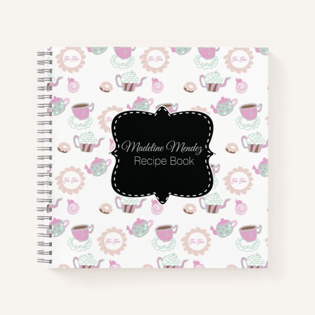 Libro de Recetas de Postres Doodles Baker Tea Time (Anverso)