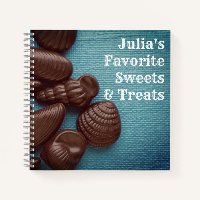 Libro de recetas de postres en blanco para las mar (Anverso)