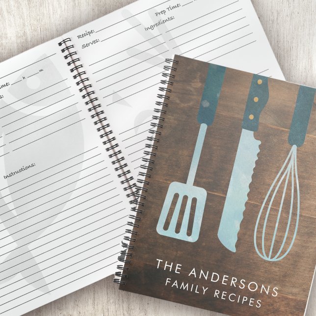 Libro de recetas de utensilios de cocina de madera (Subido por el creador)