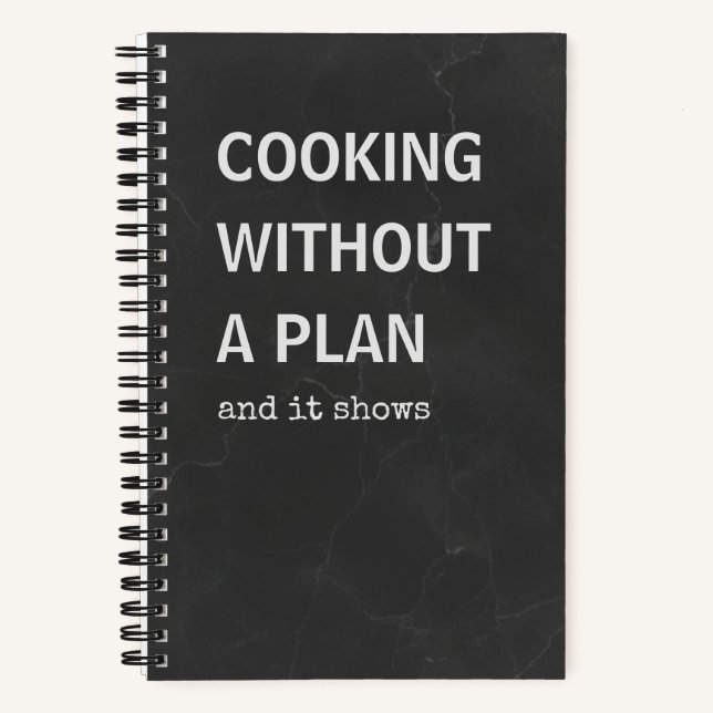 Libro de Recetas Divertido | Cocinar Sin un Plan (Anverso)