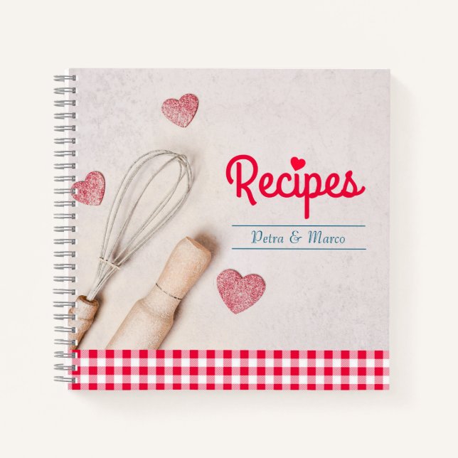 Libro de recetas en blanco de San Valentín (Anverso)