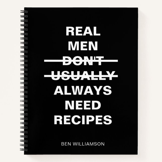 Libro De Recetas En Blanco Divertido Regalo Para H (Anverso)