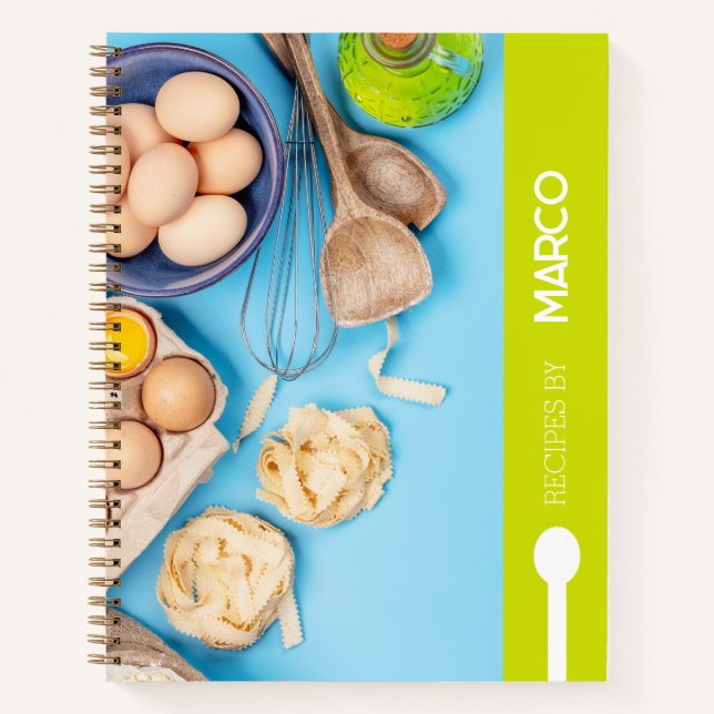 Libro de Recetas en Blanco para Escribir (Anverso)