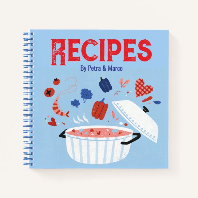 Libro de recetas en blanco para parejas (Anverso)