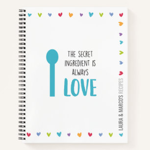 Libro de recetas en blanco para parejas