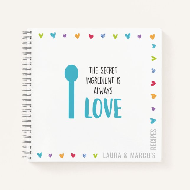 Libro de recetas en blanco para parejas (Anverso)