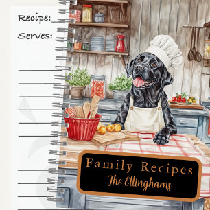 Libro de Recetas en Espiral del Chef Labrador Retr
