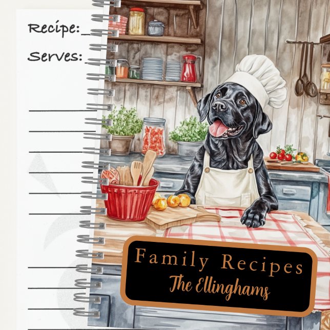 Libro de Recetas en Espiral del Chef Labrador Retr (Subido por el creador)