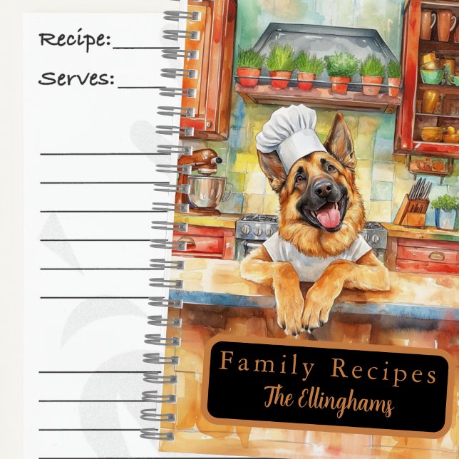 Libro de Recetas en Espiral del Chef Pastor Alemán (Subido por el creador)